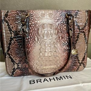 🍁🤎NWT Brahmin Ashlee Tote Diamondback Melbourne Leather🤎🍁